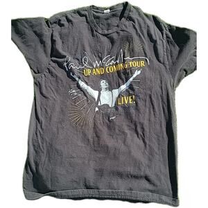Paul McCartney Up & Coming Tour 2010 Black T-Shirt Men's Size XL Concert Beatles